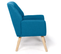 Fauteuil Scandinave Nat En Tissu Bleu Canard