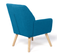 Fauteuil Scandinave Nat En Tissu Bleu Canard