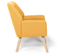 Fauteuil Scandinave Nat En Tissu Jaune Moutarde