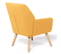 Fauteuil Scandinave Nat En Tissu Jaune Moutarde