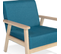 Fauteuil Scandinave Anders En Tissu Bleu Canard