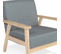 Fauteuil Scandinave Anders En Tissu Gris Anthracite