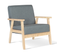 Fauteuil Scandinave Anders En Tissu Gris Anthracite