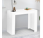 Table Console Extensible Orlando 6 Personnes 140 Cm Bois Blanc