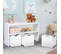 Meuble De Rangement Enfant Mana En Bois Blanc 3 Tiroirs Cubes Sur Roulettes