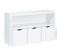 Meuble De Rangement Enfant Mana En Bois Blanc 3 Tiroirs Cubes Sur Roulettes