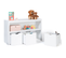 Meuble De Rangement Enfant Mana En Bois Blanc 3 Tiroirs Cubes Sur Roulettes