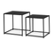 Lot De 2 Tables Basses Gigognes Davis 40/45 En Métal Noir Mat Design Industriel