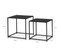 Lot De 2 Tables Basses Gigognes Davis 40/45 En Métal Noir Mat Design Industriel