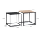 Lot De 2 Tables Basses Gigognes Denton 40/45 Métal Noir Et Bois Design Industriel