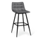 Lot De 4 Tabourets De Bar Mady En Velours Gris Clair