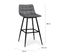 Lot De 4 Tabourets De Bar Mady En Velours Gris Clair