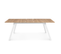 Table Scandinave Extensible Rectangle Inga 6-8 Personnes Plateau Bois Pieds Blancs 160-200 Cm