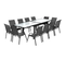 Salon De Jardin Madrid Table Extensible 135-270 Cm Et 12 Chaises Empilables Gris Anthracite