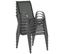 Salon De Jardin Madrid Table Extensible 135-270 Cm Et 12 Chaises Empilables Gris Anthracite