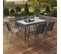 Salon De Jardin Madrid Table Extensible 135-270 Cm Et 12 Chaises Empilables Gris Anthracite