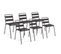 Lot De 6 Chaises De Jardin Valencia En Acier Gris Anthracite