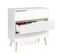 Commode 3 Tiroirs Helsinki 80 Cm Scandinave Blanc