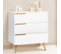 Commode 3 Tiroirs Helsinki 80 Cm Scandinave Blanc