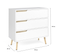 Commode 3 Tiroirs Helsinki 80 Cm Scandinave Blanc