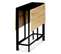 Table Console Pliable Edi 2-4 Personnes Façon Hêtre Et Noir Design Industriel 103 X 76 Cm