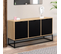 Buffet Bas 3 Portes Noires 113 Cm Boston Design Industriel