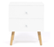 Lot De 2 Tables De Chevet Emmie 2 Tiroirs Scandinaves Blanc