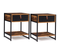 Lot De 2 Tables De Chevet Chicago Design Industriel