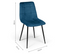 Lot De 6 Chaises Mila En Velours Bleu Pour Salle à Manger