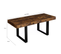 Table à Manger Extensible Rectangle Phoenix 6-10 Personnes Bois Effet Vieilli Et Noir 160-200 Cm