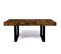 Table à Manger Extensible Rectangle Phoenix 6-10 Personnes Bois Effet Vieilli Et Noir 160-200 Cm