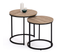 Lot De 2 Tables Basses Gigognes Detroit Rondes 40/45 Design Industriel