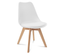 Ensemble Table à Manger Extensible Inga 160-200 Cm Et 6 Chaises Sara Blanches Design Scandinave