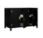 Buffet Bas 110 Cm Yang 3 Portes Bois Noir