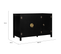 Buffet Bas 110 Cm Yang 3 Portes Bois Noir