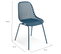 Lot De 4 Chaises Maelys Bleues Pied Métal Pour Salle à Manger