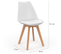 Lot De 8 Chaises Scandinaves Sara Mix Color Blanc X2, Gris Clair X2, Gris Foncé X2, Bleu Canard X2