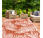 Tapis Extérieur Coco Tropical Terracotta Et Blanc 180 X 280 Cm