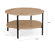 Table Basse Double Plateau Ronde Detroit 70 Cm Design Industriel