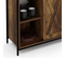 Buffet 2 Portes Grange Coulissantes 100 Cm Montreal Bois Effet Vieilli Design Industriel