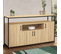 Buffet 4 Portes 140 Cm Detroit Avec Niche Design Industriel