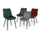 Lot De 4 Chaises Mady En Velours Mix Color Vert, Gris Clair, Gris Foncé, Bordeaux