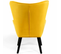 Fauteuil Scandinave Ania Velours Jaune