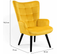 Fauteuil Scandinave Ania Velours Jaune