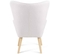 Fauteuil Scandinave Ivar En Tissu Bouclette Blanc