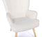 Fauteuil Scandinave Ivar En Tissu Bouclette Blanc