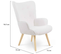 Fauteuil Scandinave Ivar En Tissu Bouclette Blanc