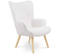 Fauteuil Scandinave Ivar En Tissu Bouclette Blanc