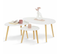 Lot De 3 Tables Basses Gigognes Gaia Laquées Blanc Scandinave