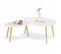 Lot De 2 Tables Basses Gigognes Gaia Laquées Blanc Scandinave